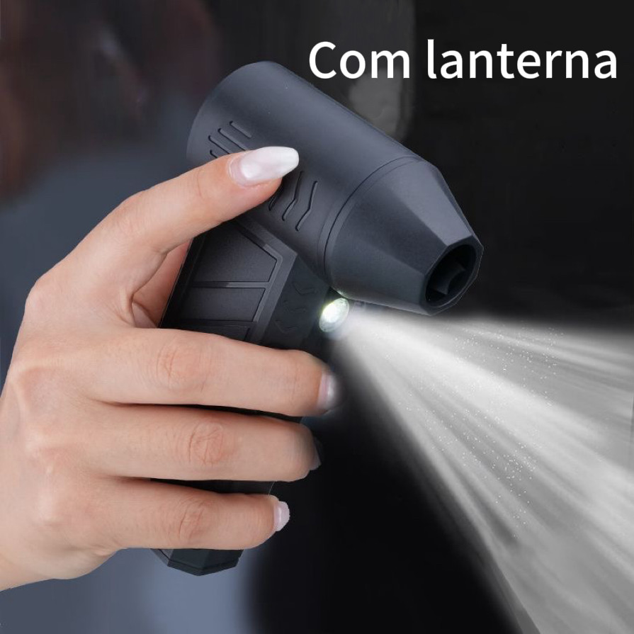 Mini Soprador de Ar Limpeza Profunda e Chama Forte para Churrasco! Com Lanterna LED Portátil em Oferta na Shopee