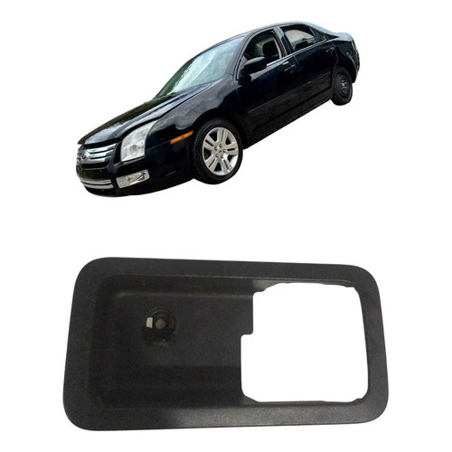Moldura Maçaneta Interna Traseira Direita Ford Fusion 06/09 Preto Traseira