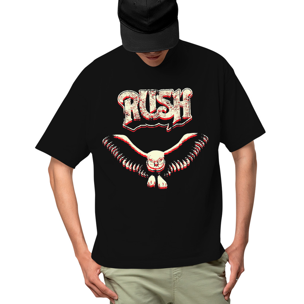 Camiseta Algodão Unissex Rush Owl Coruja Camisa Masculina T-Shirt Feminina