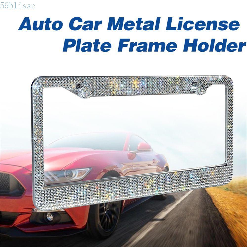 BLISSC Placa De Quadro De Carro Cristal Strass Aço Inoxidável Para Canadá Acessórios Licença Brilhante