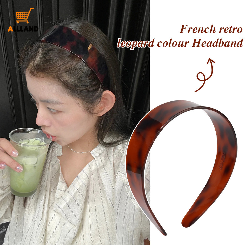 Tiara De Acetato Da Moda – Larga De Leopardo , Acessórios Para Cabelo Femininos E Meninas