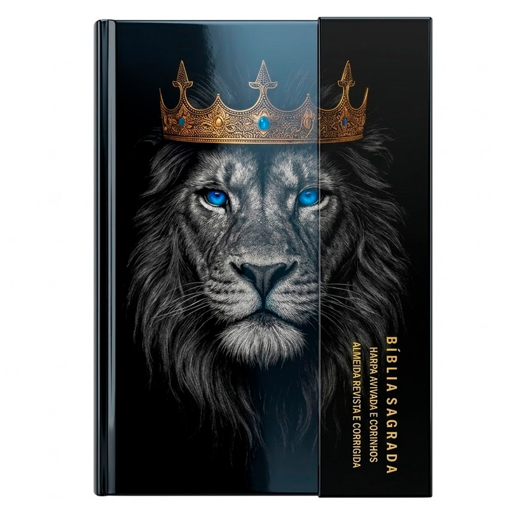 Bíblia Sagrada Rei dos Reis | ARC | Letra Gigante | Harpa Avivada e Corinhos | Capa Dura Carteira