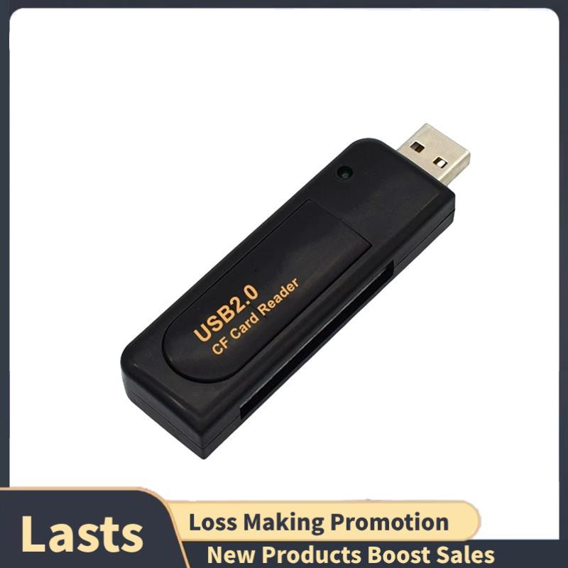 Adaptador De Leitor De Cartão USB 2.0 CF Para Câmeras Digitais CCD , Visualizador De Memória Flash , Gravador , Transfer