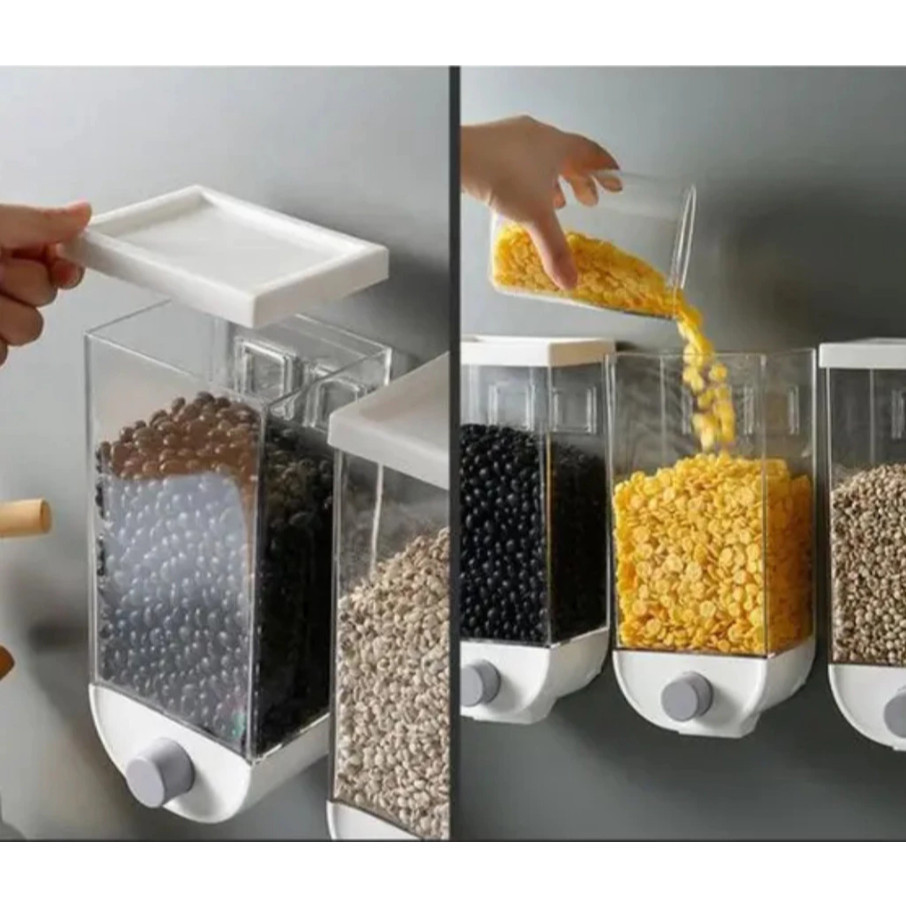 Organizador Suspenso Multiuso Arroz Feijão Grãos Cereais Ração Café Farinha Recipiente Achadinhos