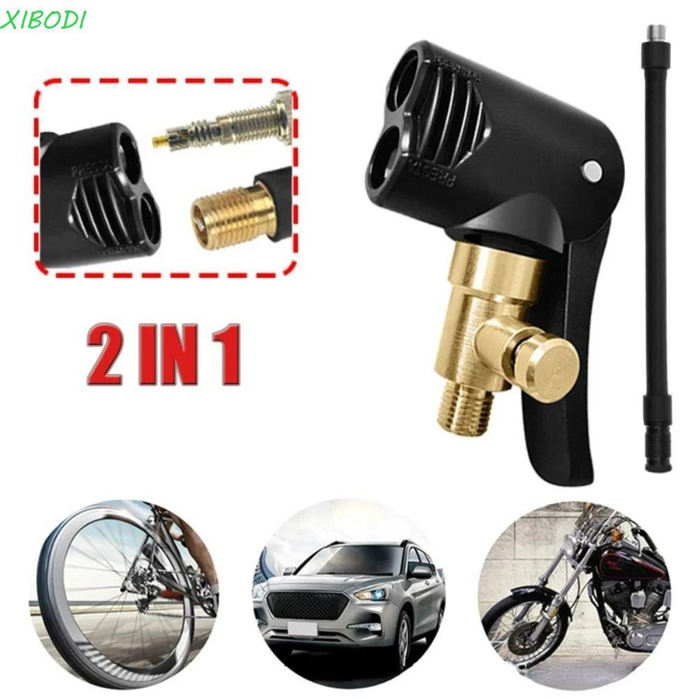 Bocal Da Bomba De Ar Do Pneu XIBODI , Adaptador De Válvula De Inflação De Desinflado Com Schrader/Presta , Portátil