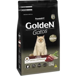 Ração Golden para Gatos Adultos Castrados Carne 1 kg