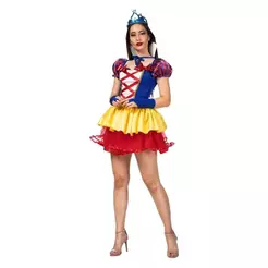Fantasia de Princesa Adulta Vestido Branca de Neve
