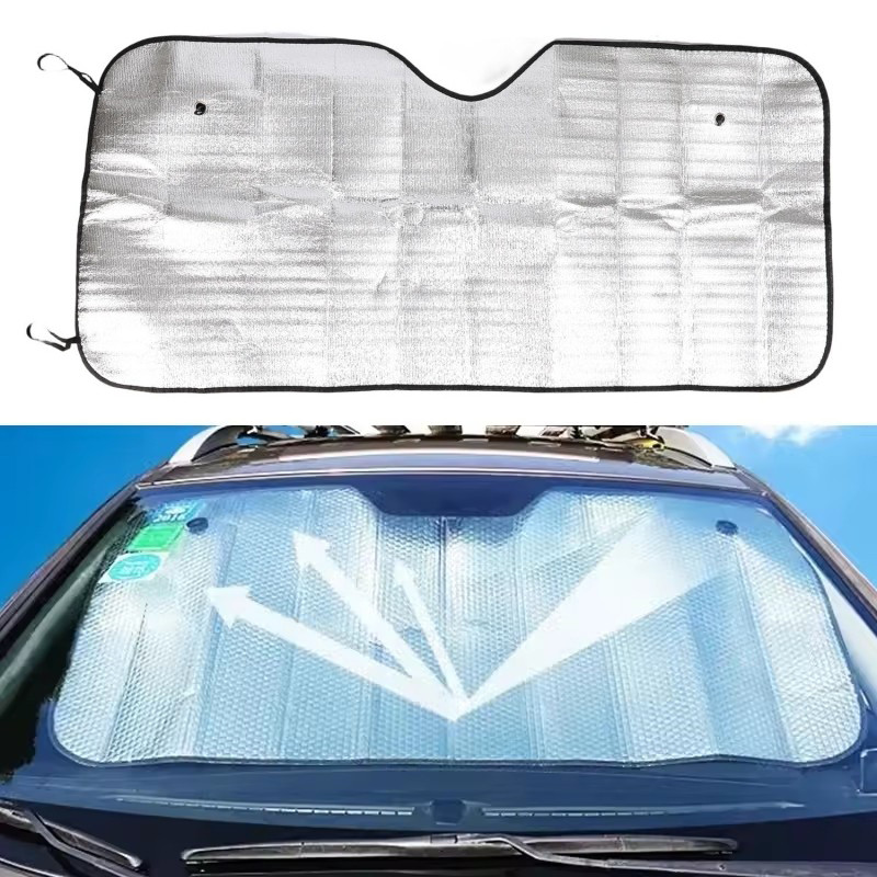 Filme De Alumínio PE De Alta Qualidade Cortina À Prova De Sol Automotiva Espessada-Isolamento Térmico Anti-UV Janela Fro