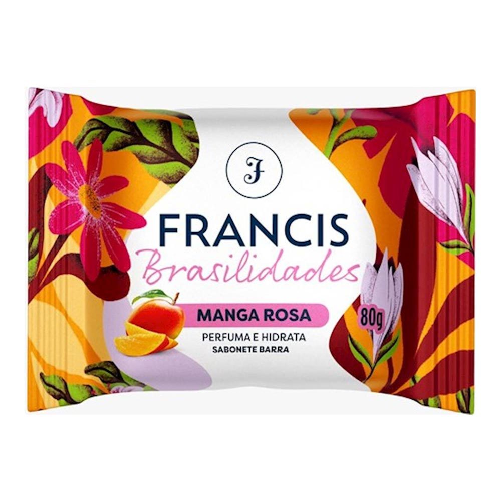 Sabonete Francis Brasilidades Manga Rosa Perfuma e Hidrata 80g