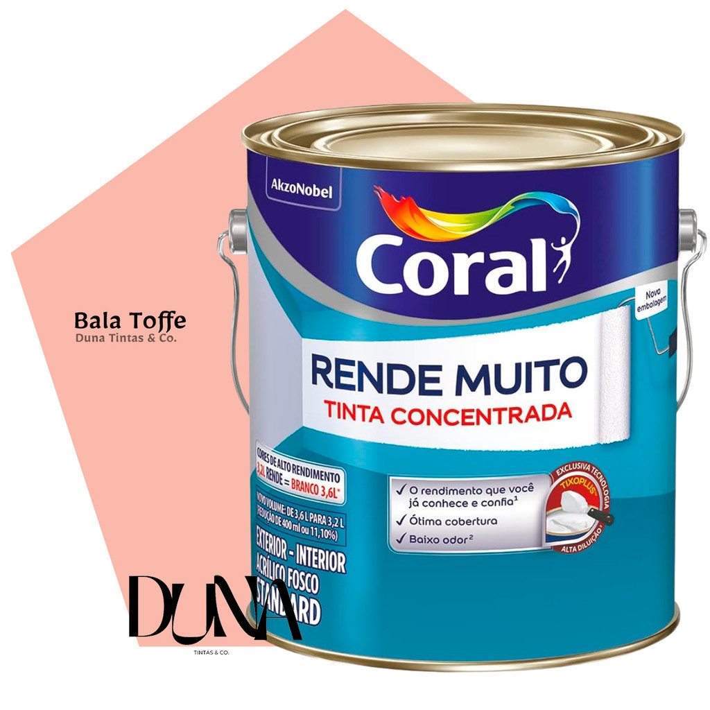Tinta Coral Rende Muito Rosa Bala Toffe 3,2l