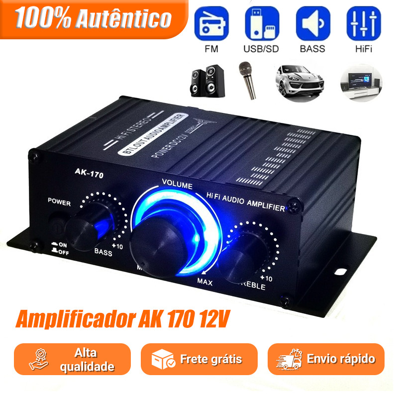 Amplificador De Áudio Digital De Potência Receptor Receiver AK170