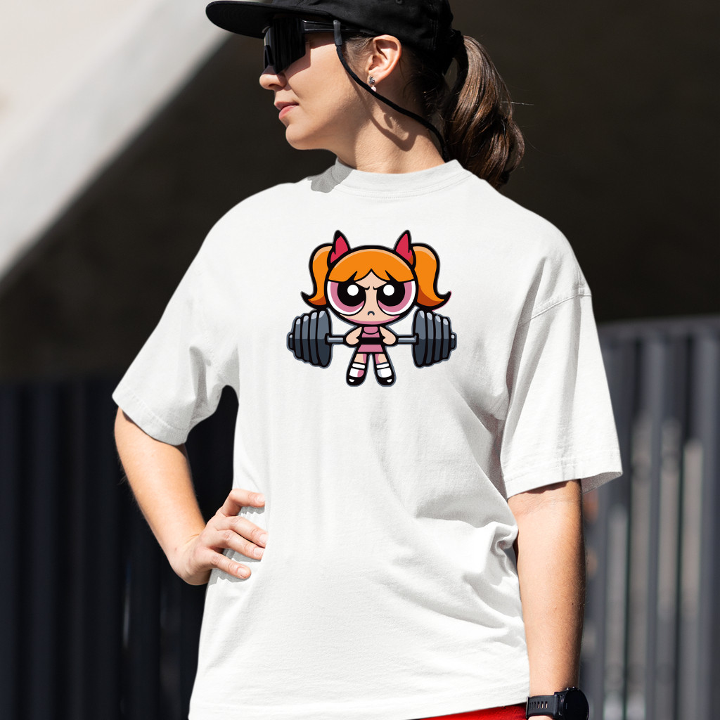 Camiseta Florzinha Super Poderosa Rosa Blusão Academia  Treino Cross  Camiseta 100% Algodão Premium.