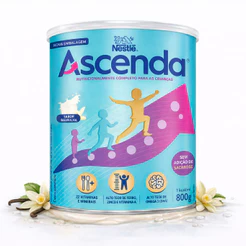 Suplemento Alimentar Infantil Ascenda Nestlé Baunilha 3 a 10 anos 800g