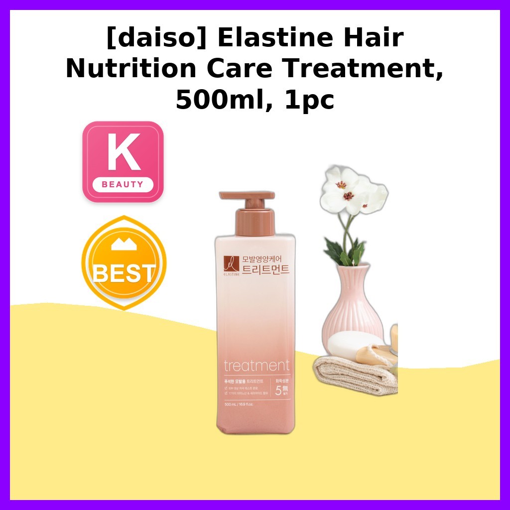 [daiso] Tratamento De Cuidado Nutricional Capilar Elastino , 500ml , 1 Unidade/Coreano/Restaurar Suavidade Por mirashop
