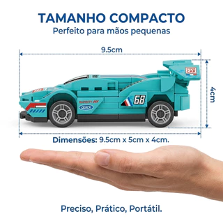 Mini blocos de montar carrinho de corrida 70 peças