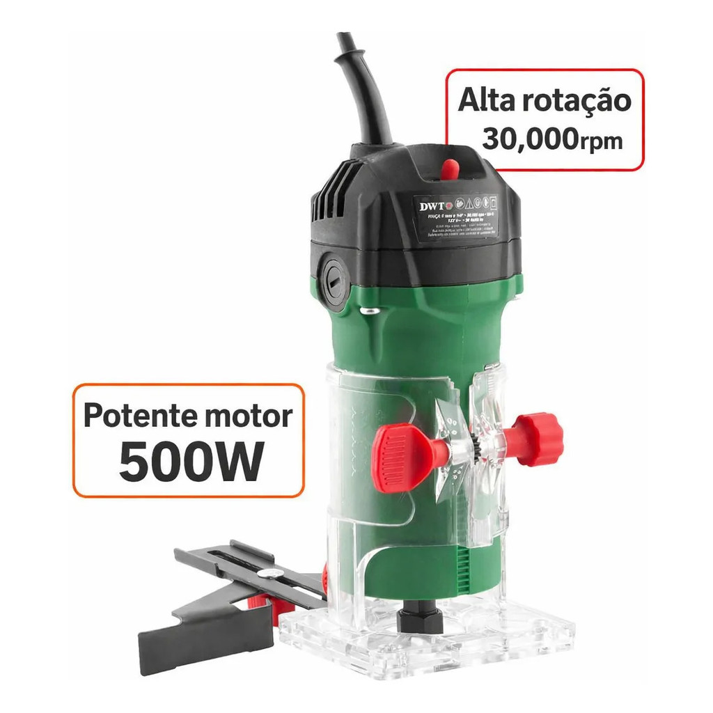 Tupia Laminadora 500 W P/ Madeira 30.000 rpm - DWT