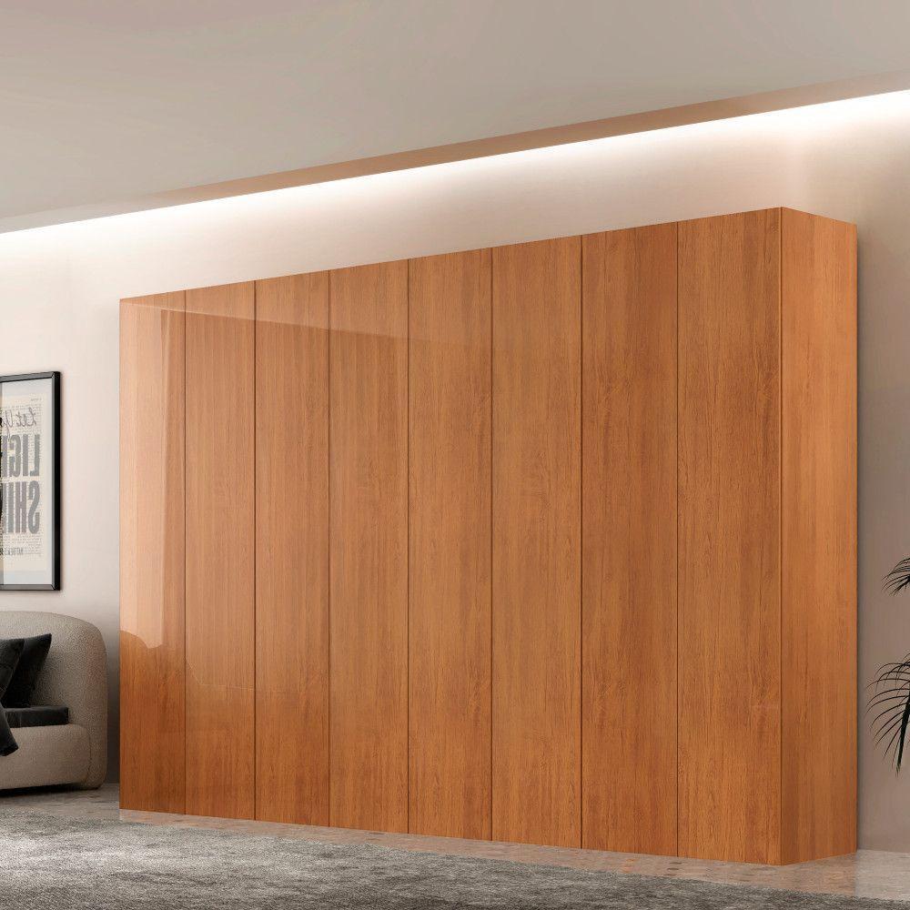 Guarda Roupa Casal Alpes Mdf 8 Portas E 4 Gavetas Moderna Naturalle