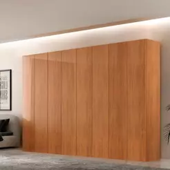 Guarda Roupa Casal Alpes Mdf 8 Portas E 4 Gavetas Moderna Naturalle