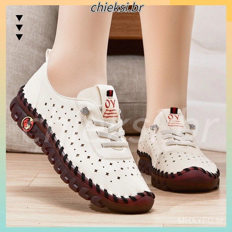 Novos Tênis Femininos MHXY com Plataforma de Malha Ortopédica, Moda Casual, Confortáveis para Caminhada B2ND
