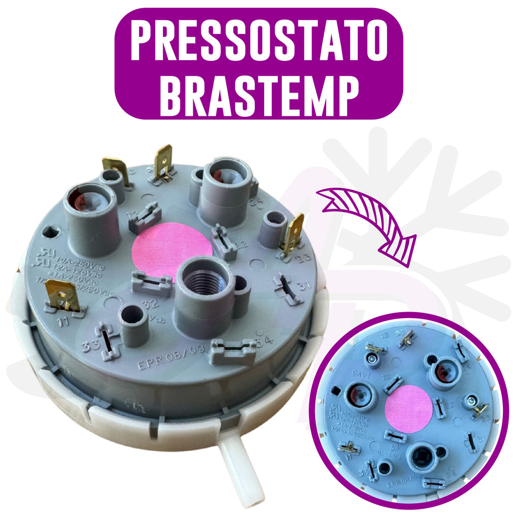 Pressostato Nível Água para Lavadora BWC10 BWC11 BWG10