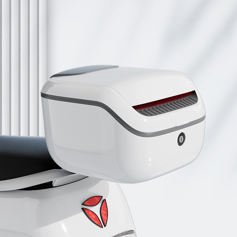 Baú universal para veículos elétricos, caixa de armazenamento de grande capacidade e reforçada para bicicletas elétricas