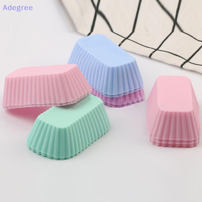 Adegree 5 Pçs Moldes De Bolo De Silicone Retangular Muffin Copo Cozimento Molde Cozinha Pastelaria Ferramenta Novo