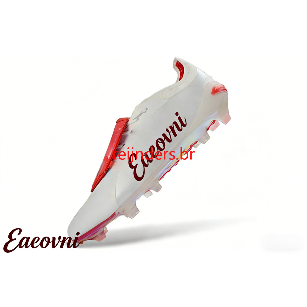 032401 Eaeovni Homens Couro Campo Chuteiras FG Mulheres Botas De Futebol Esportes Língua