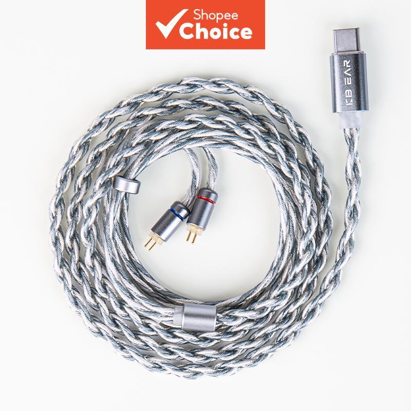 Cabo de fone de ouvido KBEAR CX01 USB-C, compatível com KZ ZS10 Pro, ZS12 Pro X, ZSN ProX, EDX Pro, ZAR, Castor, ZAS,