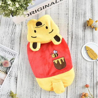 XS-8XL Abelha Amarela Inverno Cão Gato Casaco Engrossar Amantely Yorkshire Puxar Chien Petite Taille Roupas Para Animais