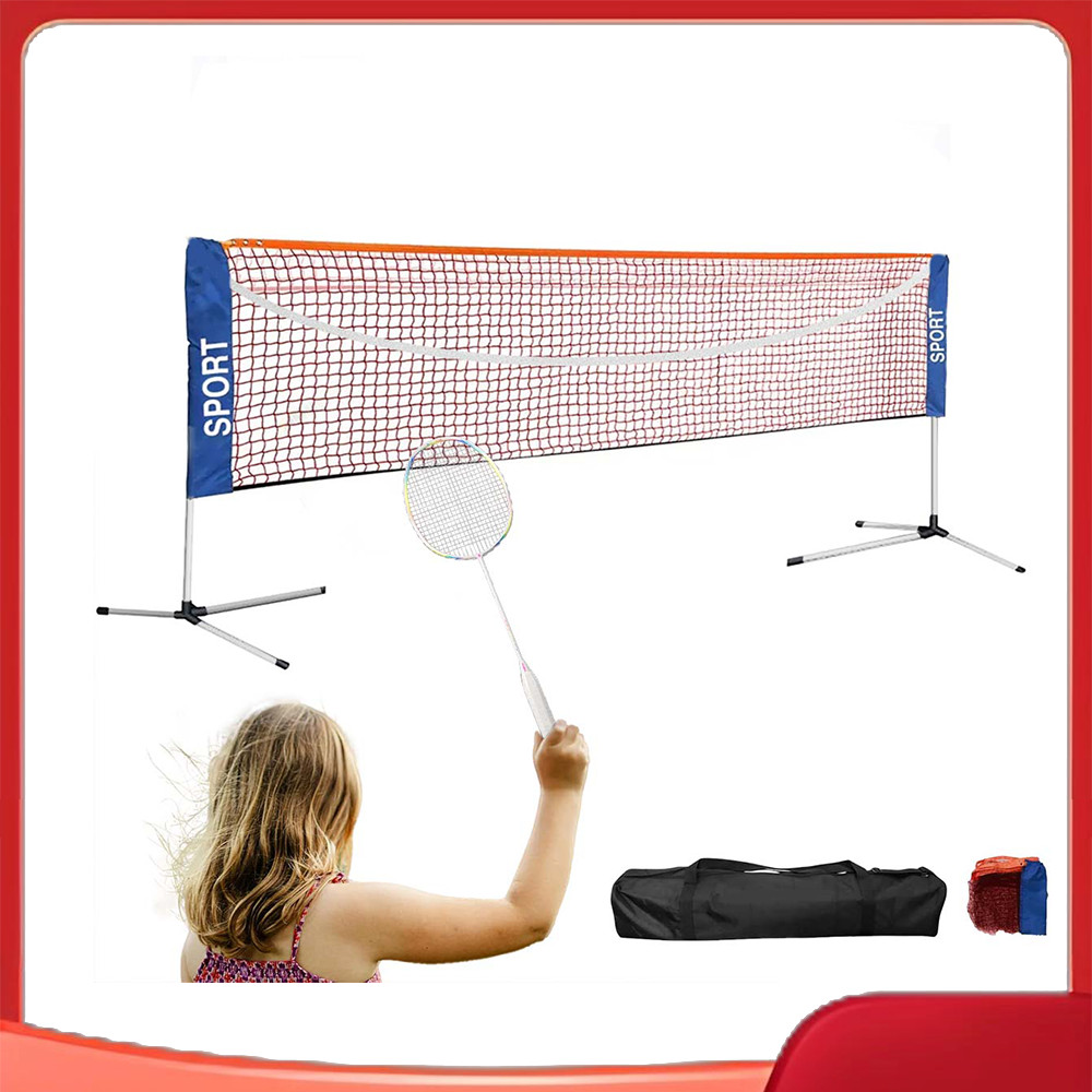 Ajuste de três velocidades da estrutura da rede de Badminton (75, 118, 160 cm) Comprimento da rede 508 cm com 1 sacola