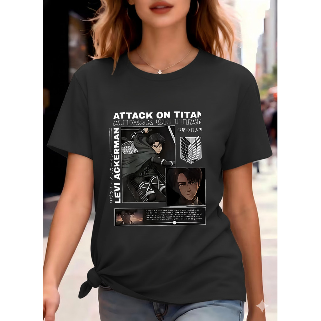 Capa De Televisão Attack On Titan Levi Ackerman Preto E Branco, Tela Sintética, Para Decoração De Quarto