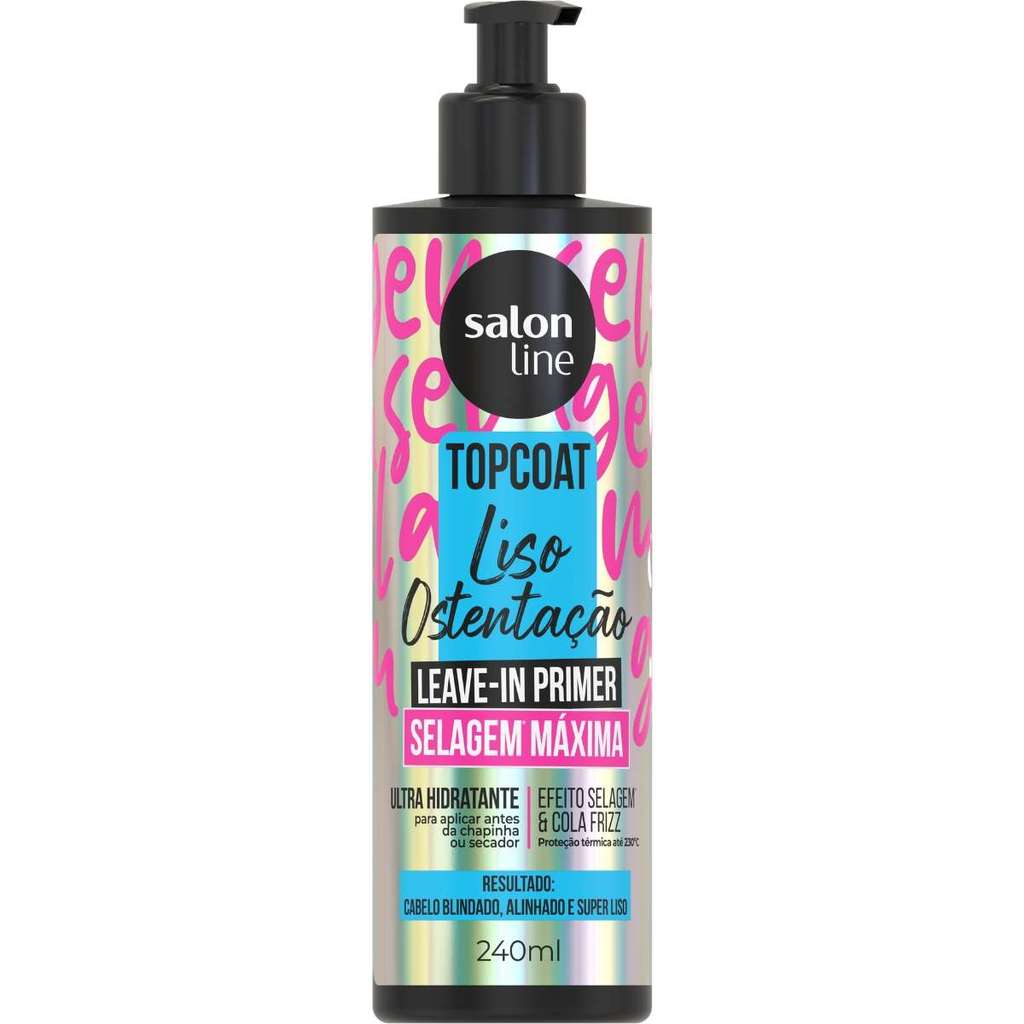 Top coat leave in meu liso ostentacao salon line selagem maxima 240ml Focado Em Entregar Um Liso Polido E Brilho Extremo