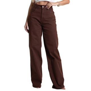Calça Sarja Sawary Wide Leg - 282899 em Oferta na Shopee