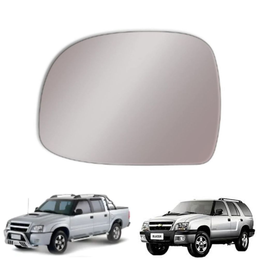 Lente Espelho Retrovisor Chevrolet S10/Blazer 95-12 Esquerdo