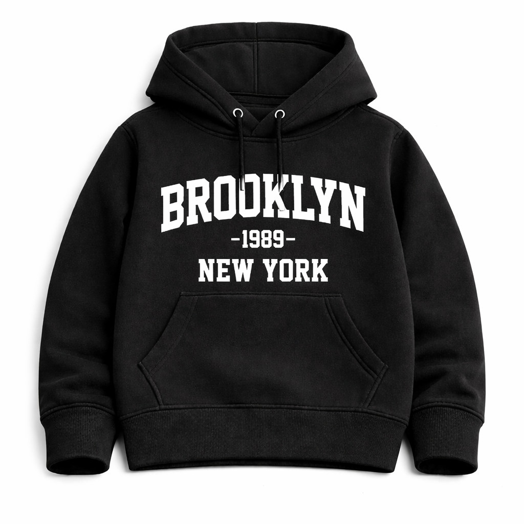 Agasalho Infantil Moletom Brooklyn Premium com Capuz Bolso Canguru Flanelado 100% Algodão Super Confortável