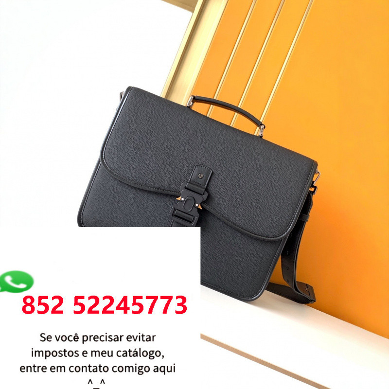 Bolsa Diagonal de couro genuíno genuíno Bolsa masculina portátil de grande capacidade Bolsa para computador