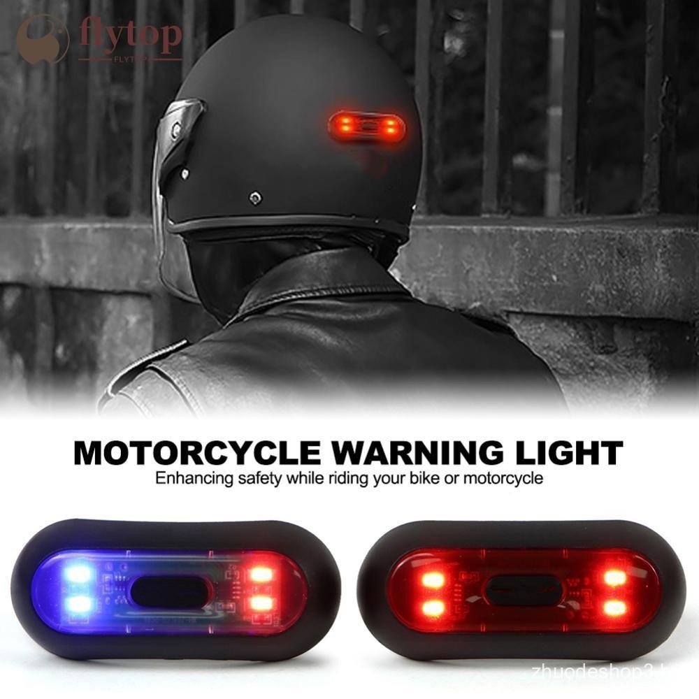 FLYTOP Capacete Da Motocicleta Luz Led Recarregável Segurança Lanterna Traseira Bicicleta Motocicletas Acessórios USB E3