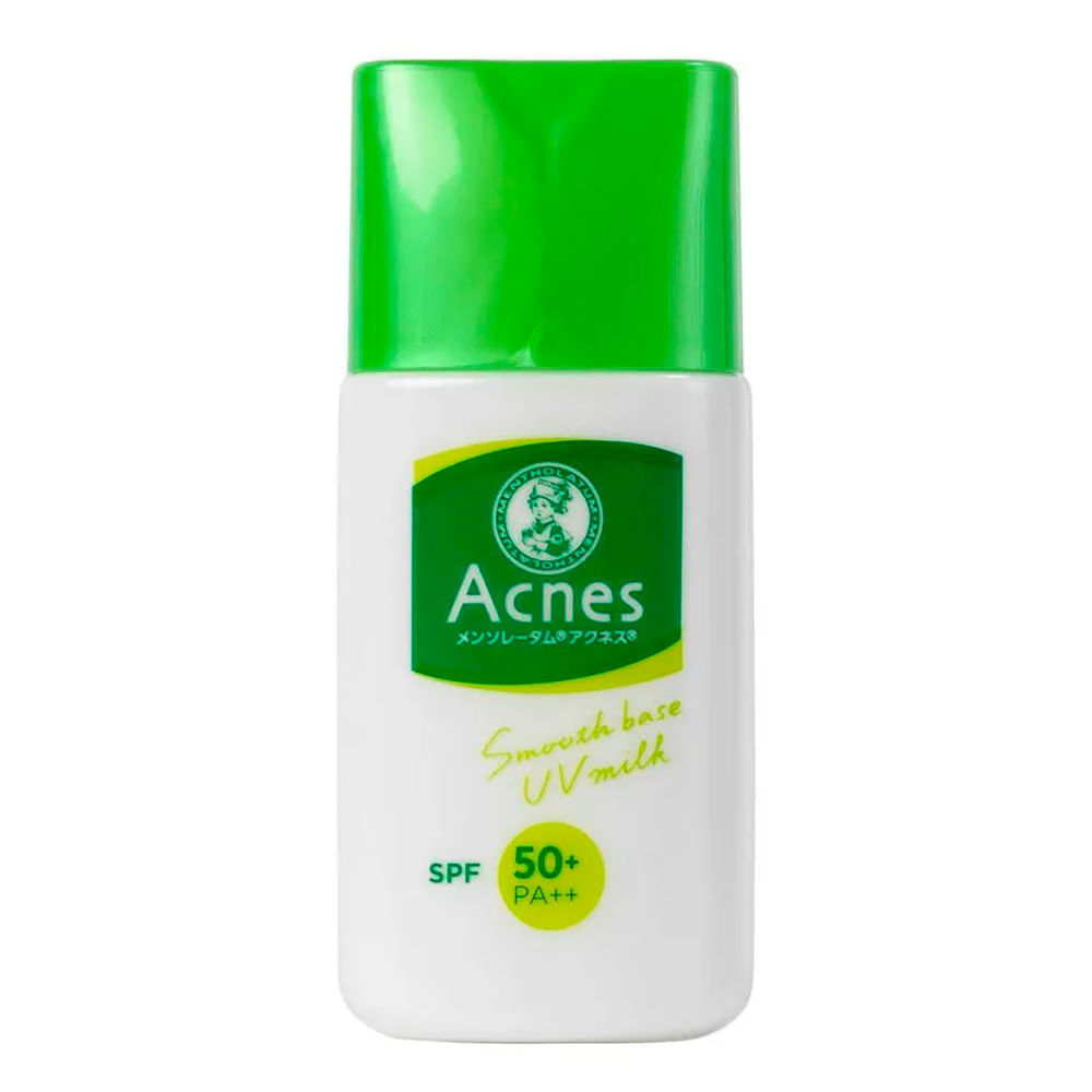 Acnes Mentholatum FPS 50+ Smooth Secativo UV Milk com Cor 30g em Oferta na Shopee