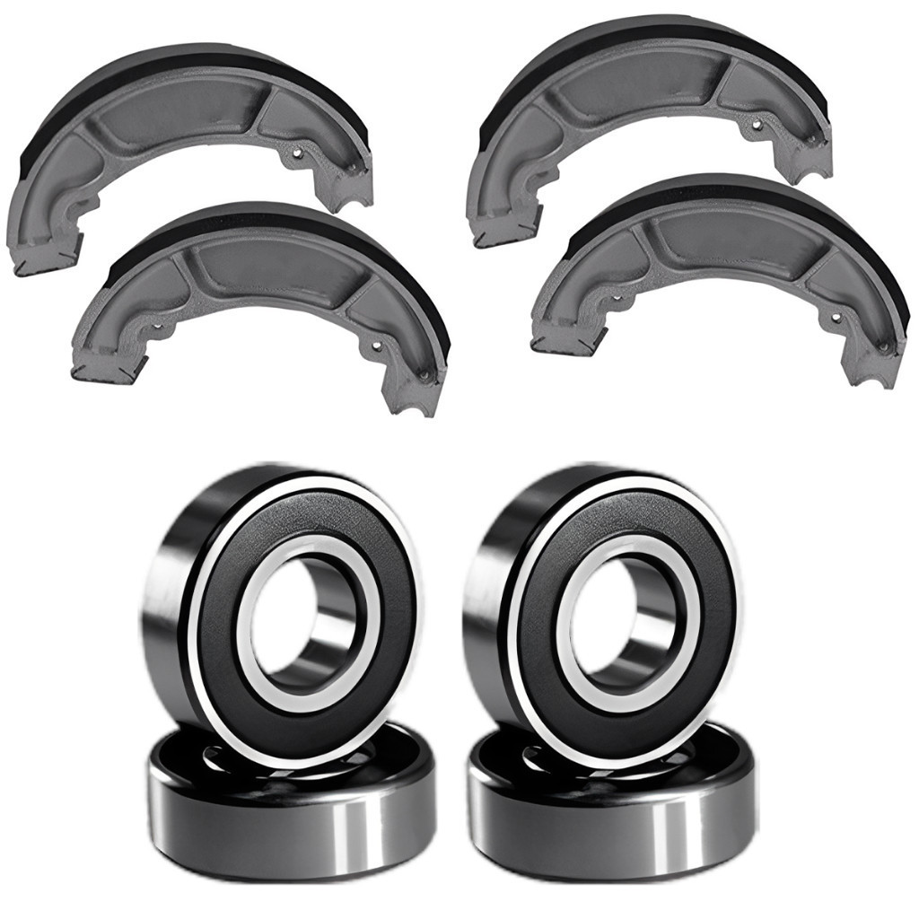 Kit Rolamentos e Lonas de Freio para Honda NXR Bros 125 150 160 Tambor