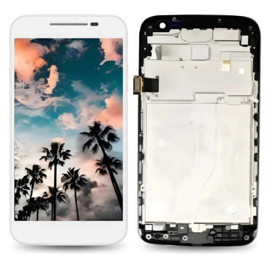 Tela Frontal Display Moto G4 Play Xt1603 Xt1600 Com Aro BRANCO