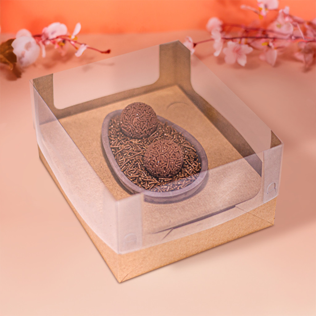 5 CAIXA OVO DE COLHER  AJUSTAVEL 150/250G KRAFT - PASCOA 4589 ( IDEIA PÁSCOA 2026 )