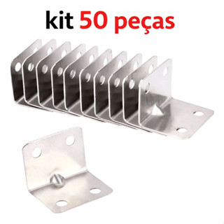 Kit Suporte Canto Juntas Perfil Fixadores De Ângulo 50 Peças em Oferta na Shopee