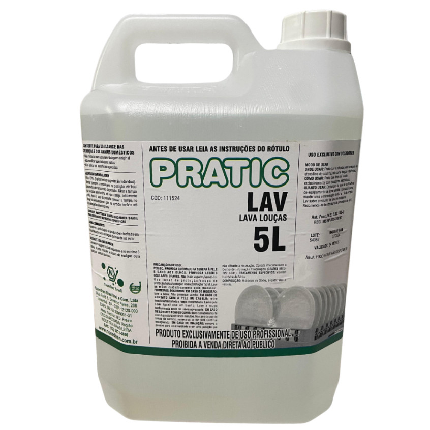 Lava Louças Detergente Pratic 5 Litros