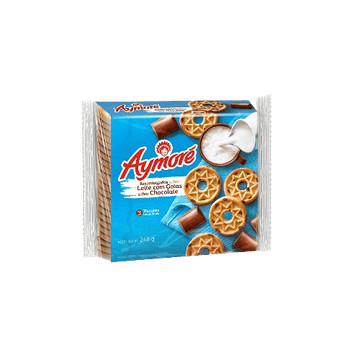 Biscoito Amanteigado aymore leite c/gts choc