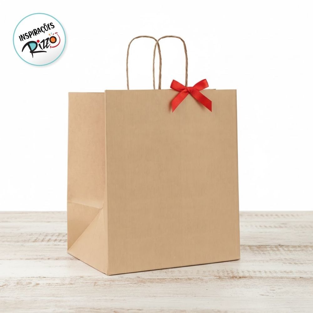 Sacola de Papel EXG 43x38x20cm - Kraft - Fundo Largo - 50 unidades - Cromus - Rizzo · foto 2