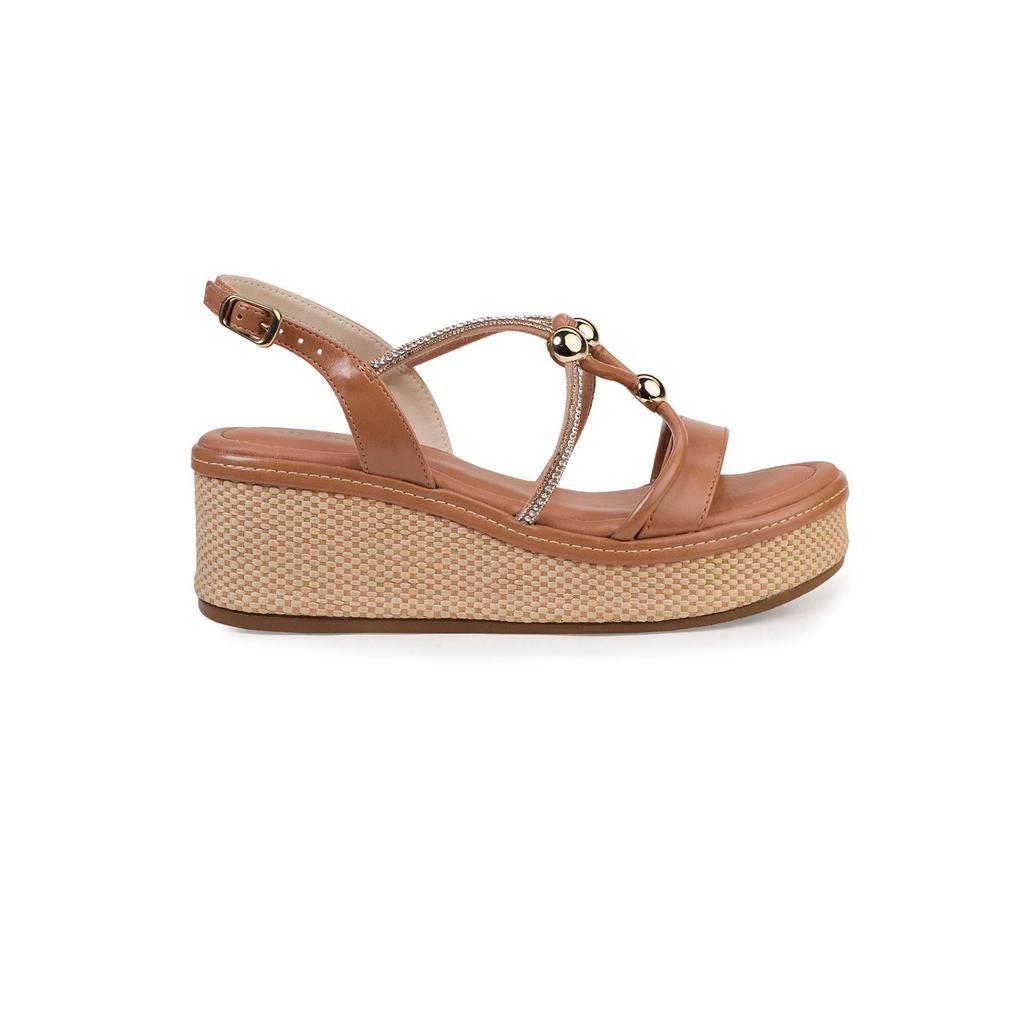 Sandália Bebecê Plataforma Cortiça Strappy