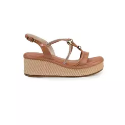 Sandália Bebecê Plataforma Cortiça Strappy