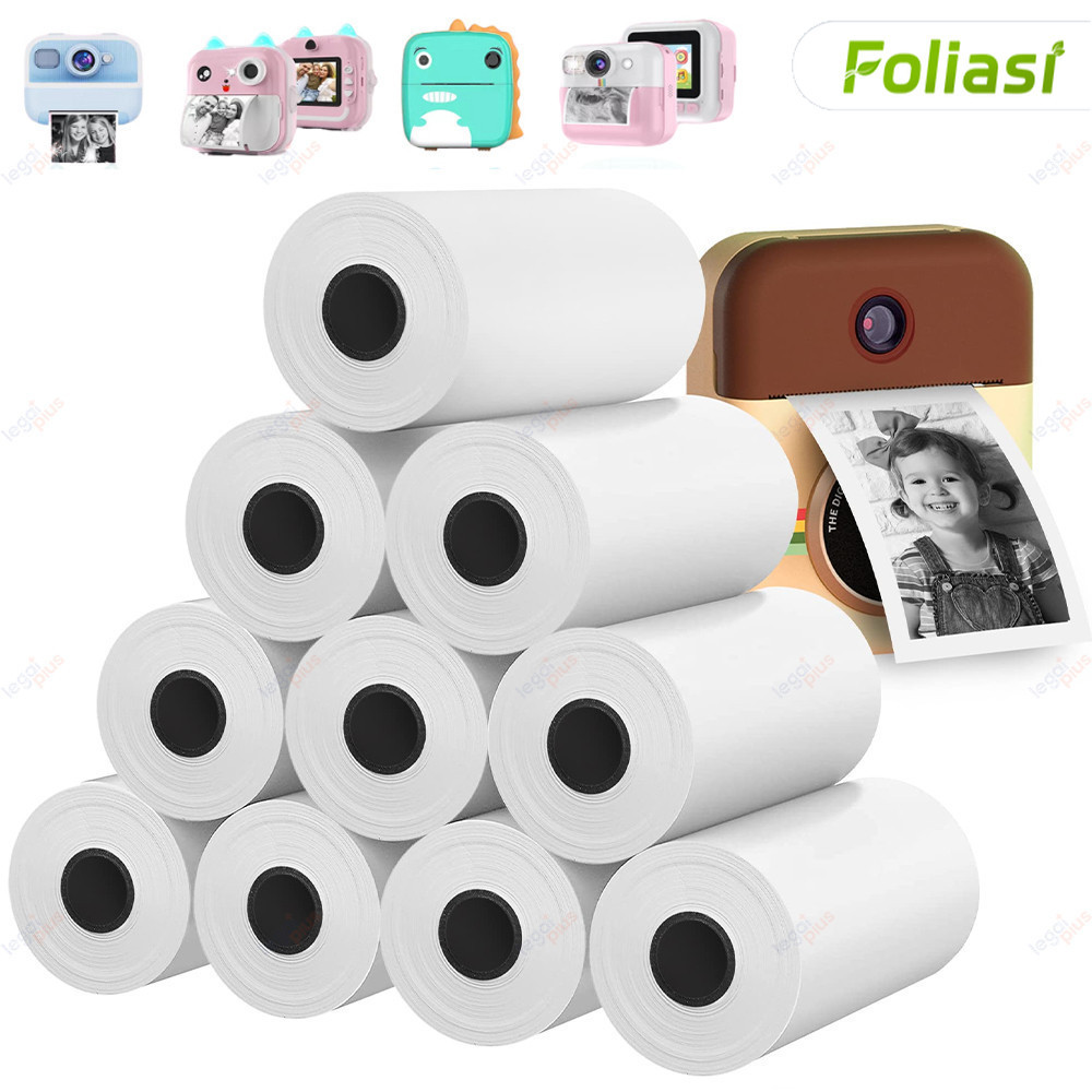 Refil de Papel Térmico Kit 30 Bobinas - Compatível com Mini Impressora e Câmera Instantânea