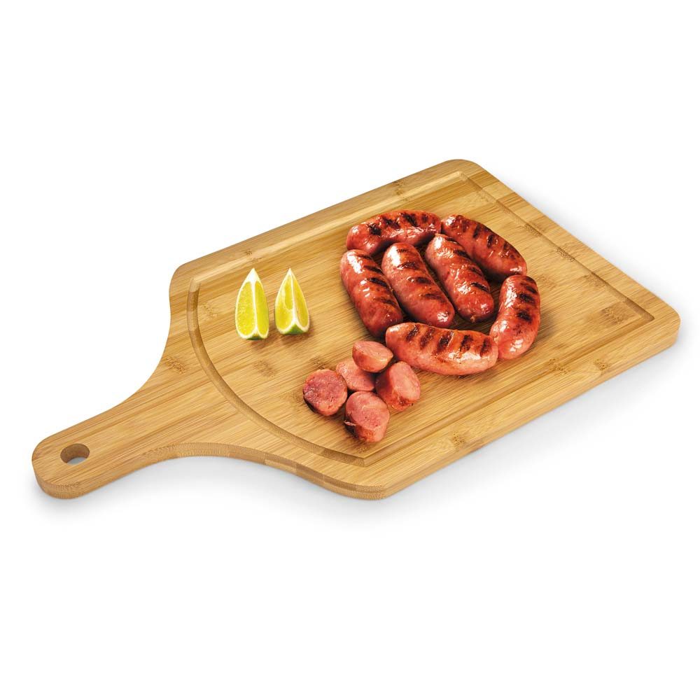 Imagem Tabua De Churrasco Para Cortar Carne Legumes Verduras De Bambu 50cmX30cm