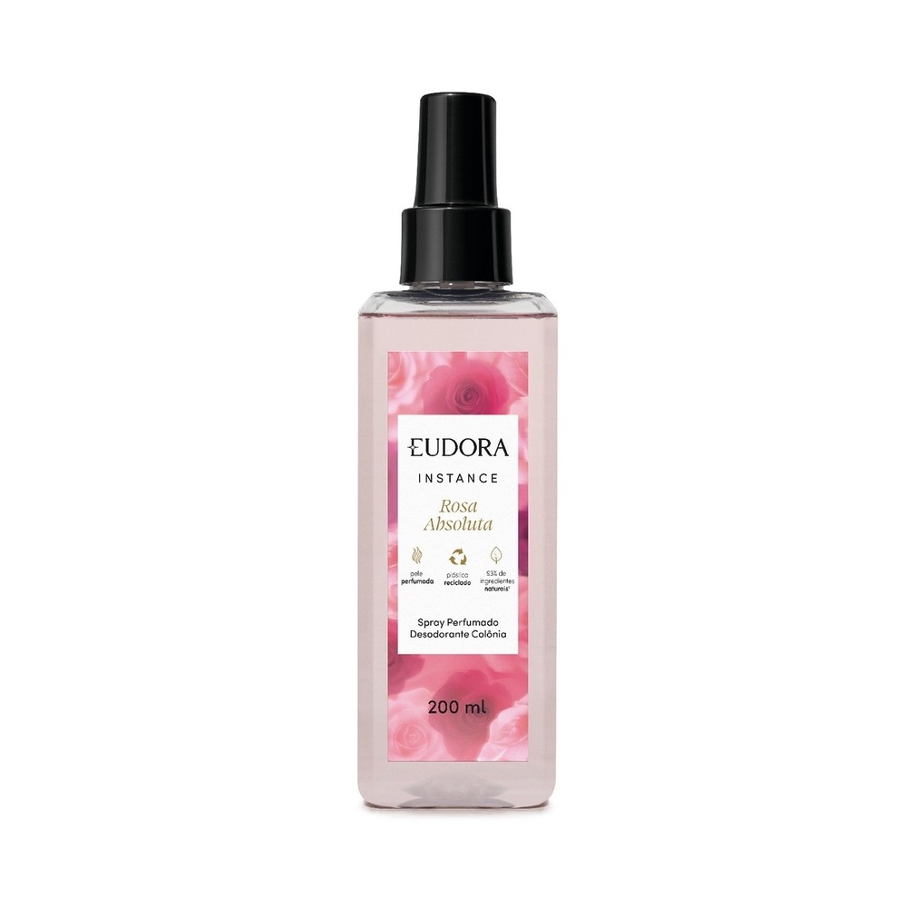 Eudora Instance Rosa Absoluta Spray Perfumado Desodorante Colônia 200ml